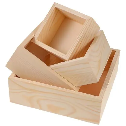 Produktbild: WATIIFUFU 4 Stück Boxen DIY Kunst Und Handwerk Boxen Organizer Boxen Tisch Bücher Dekor Handwerk Organizer Kleine Aufbewahrungsbehälter Sortierbecher Blöcke Bastel