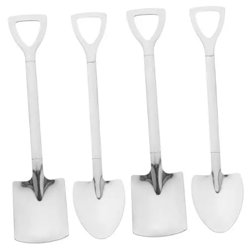 Produktbild: WATIIFUFU 4 Stück Catalpa-löffel Aus Eisen Gewürze Löffel Latte-löffel Löffel Für Den Laden Smoothie-löffel Schnupfen-kit Kaffee- -besteck Dessertschaufel Löffel Silver Edelstahl 304