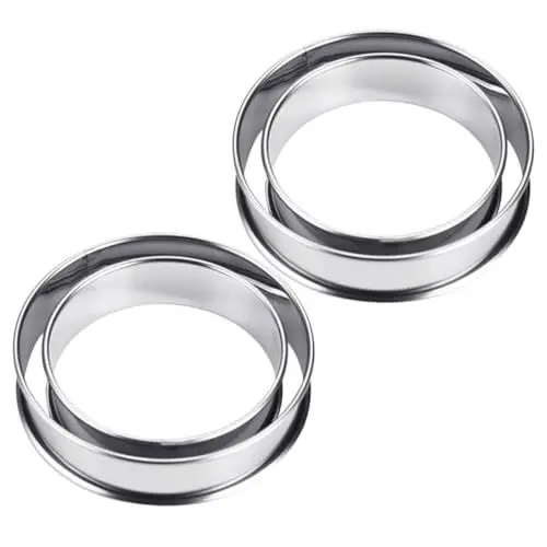 Produktbild: WATIIFUFU Home Kitchen Essential 4-teilige Muffin-backformen Doppelt Gerollt Edelstahl Antihaftbeschichtet Auslaufsicher Für Einfaches Zubereiten Von Törtchen