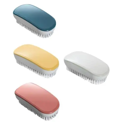 Produktbild: WATIIFUFU 4 Stück Wäschebürste Set Geschmeidiges Haar Schuhbürste Schuhputzbürste Nagelpulverreiniger Ergonomisches Design