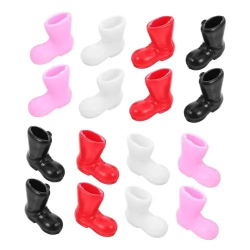 Produktbild: WATIIFUFU Weihnachtsdeko Mini 50 Mini Santa Stiefel Weihnachtszwerg Dekoration Weihnachtsornament Puppenschuhe Puppen Ankleideschuhe Mini Schuhe Weihnachts