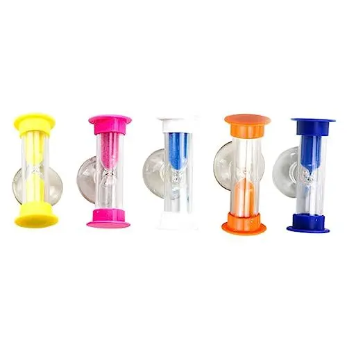 Produktbild: WATIIFUFU 5St Saugnapf Sanduhr Timer zum Zähneputzen Sanduhr putzen Spielzeug für Kinder Kinderuhr bürste zahnzwischenräume bürsten zahnzwischenräume Zahnputz-Timer Sanduhr-Timer Glas