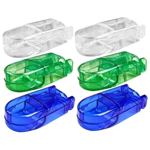 Produktbild: WATIIFUFU Professionelle Tablettenteiler Tragbare Pillen Cutter Und Splitter Transparent Und Ideal Für Kleine Tabletten Und Medikamente Praktische