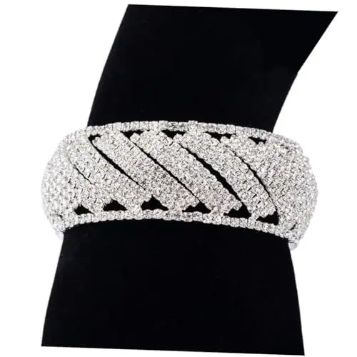 Produktbild: WATIIFUFU Wunderschönes glänzendes Strass-Armband dehnbarer Tanz-Armreif für die Hochzeitsmode