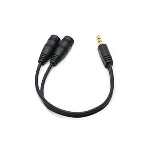 Produktbild: WATIIFUFU Audio Y Kabel Adapterkabel 1 Auf 2 Stereo Klinke Kabel Für Kopfhörer Und Lautsprecher Hochwertige Signalübertragung