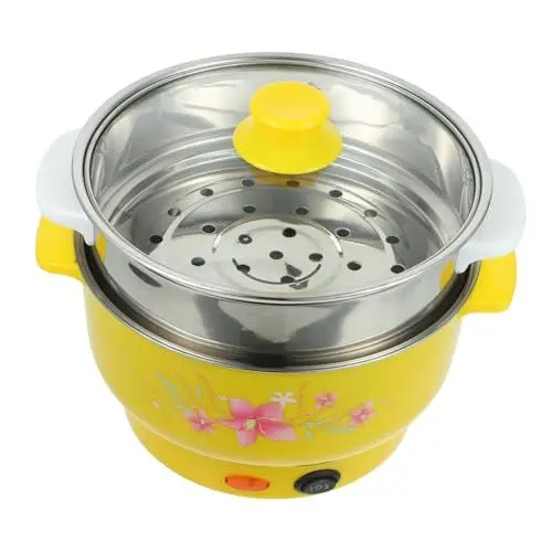 Produktbild: WATIIFUFU Elektrischer Hotpot edelstahltopf edelstahlpfanne druckkochtopf electric multi-cookers Elektrischer Multikocher Dampfgarer aus Edelstahl Dampftopf Multifunktionstopf Plastik