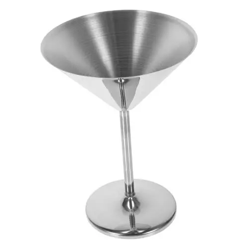Produktbild: WATIIFUFU Glas saftglas wassernapf partybrillen spassbrillen party glasses Unzerbrechliches Cocktailglas Rotweinkelche Schnapsbecher Weingläser Bar Kelch Rostfreier Stahl Silver