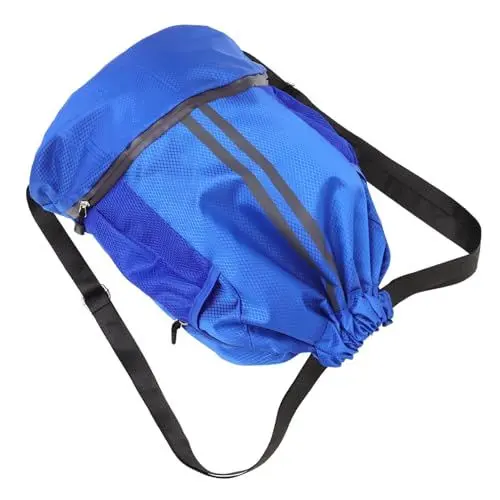 Produktbild: WATIIFUFU Großer Turnbeutel Mit Kordelzug Robustes Material Ideal Für Sport Und Freizeit Leicht Und Geräumig Schwarz Perfekt Für Gym Fitness Und Reisen