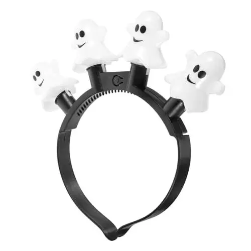 Produktbild: WATIIFUFU Halloween-haare Halloween Leuchtendes Stirnband Halloween-stirnbänder Geisterhaar-accessoires Halloween-stirnband Beleuchtet Horror-stirnband Horror-haarreifen Plastik