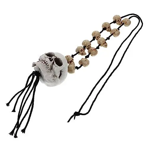 Produktbild: WATIIFUFU Retro Halloween Schädel Halskette Skelett Hand Knochen Vintage Decor Halloween Party Jewel