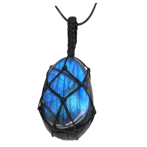 Produktbild: WATIIFUFU Personalisierte Halskette Mondstein Mode Dame Halskette Elegante handgewebte Kette