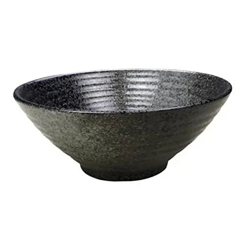 Produktbild: WATIIFUFU Instant-nudelschüssel Dessertschale Aus Keramik Schüssel Für Obstsalat Japanische Nudelschüssel Große Ramenschale Japanische Suppenschüssel Vorspeisenschalen Dessertschalen Black