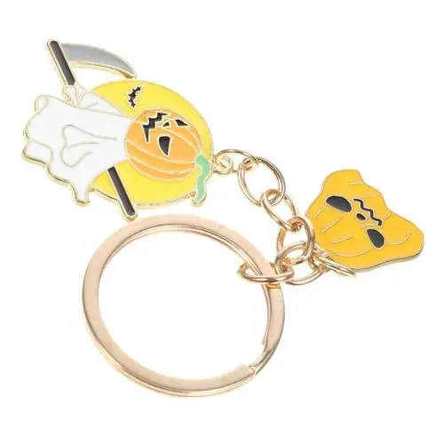 Produktbild: WATIIFUFU Niedlicher Halloween-kürbis-schlüsselanhänger Taschenanhänger Aus Legierung Halloween-schlüsselringhalter Für Jungen Und Mädchen