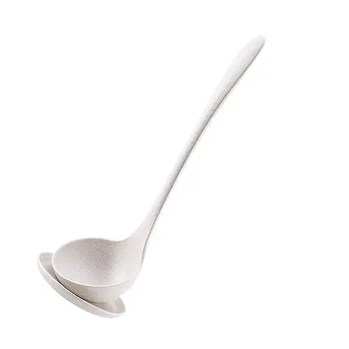Produktbild: WATIIFUFU Löffel Stehende Suppenkelle Japanische Suppenkelle Nieselkelle Chinesische Suppenkelle Küchenkellen Suppenkelle Ruhen Große Suppenkelle Küchengerät Utensil Soßenkelle Light Grey
