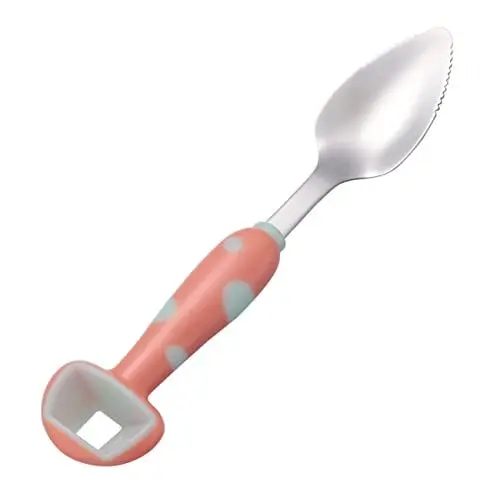 Produktbild: WATIIFUFU Edelstahl Löffel Für Brei Und Obstpüree Ergonomischer Griff Tragbar Und Langlebig Kinderfreundliches Design Für Babynahrung