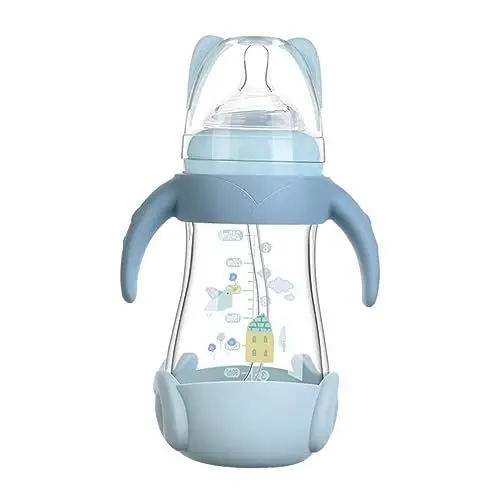 Produktbild: WATIIFUFU Nuckelflasche Milchflasche Säuglingsflaschen Flaschen Für Kleinkinder Flaschen Für Babys Babyflaschen Neugeborene Flaschen Sky-blue Glas
