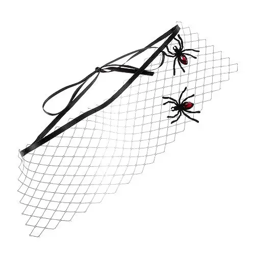 Produktbild: WATIIFUFU Party mit aus Darauf Schleiermaske Maskerade Spitzenschleier Venezianische Maske Schmuck für Partymaske Spinne Karnevalsmaske Stirnband Partymasken Augenmaske Kostümpartys