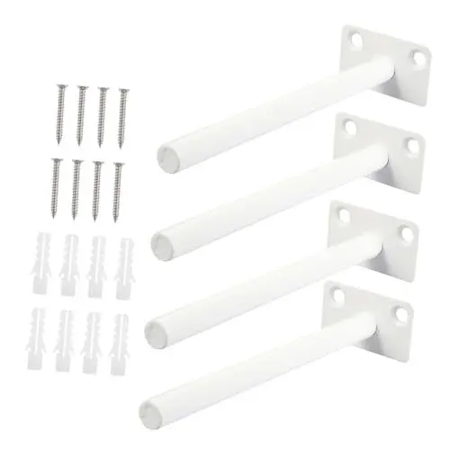 Produktbild: WATIIFUFU Robuste Wandregalhalterung 4er Set Wandmontierte Eisenhalterung Schwerlast Regalträger Für DIY Regale Industrie Design Schwarz 20cm
