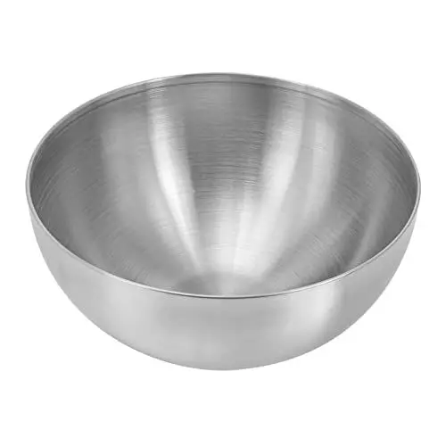 Produktbild: WATIIFUFU Detail Edelstahl Salatschüssel Salat Servieren Obst Lagerung Nudel Schüssel 15cm Silber Salatschüssel