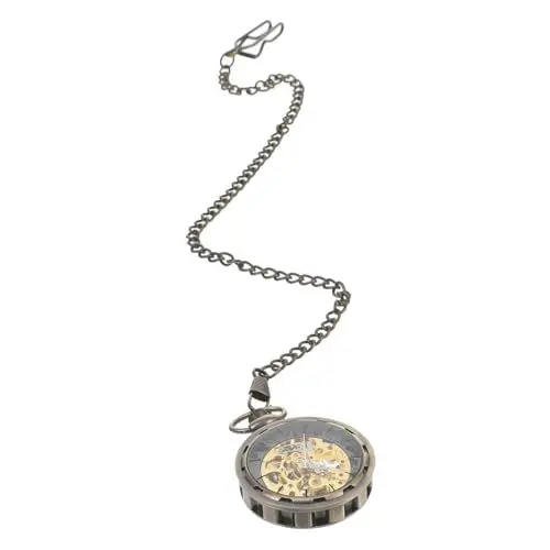 Produktbild: WATIIFUFU Vintage Mechanische Taschenuhr Handaufzug Mit Hohles Design Bronze Farbe Klassische Pocket Watch Für änner Perfekt Als Für Hochzeiten Und Jubiläen