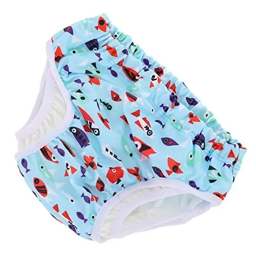 Produktbild: WATIIFUFU Wiederverwendbare Schwimmwindeln Druckbare Kinderwindelhosen Saugstarke Kleinkind Pipi Trainingswindeln Größenverstellbar Hautfreundlich Verschiedene Designs