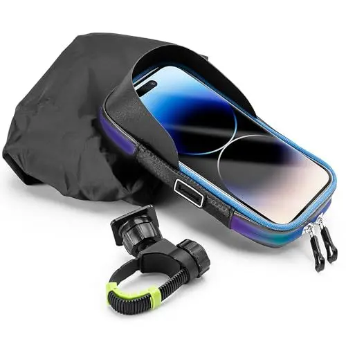 Produktbild: WATSABRO Handyhalterung Fahrrad für Smartphones bis zu 7 Zoll wasserdichte Lenkertasche Fahrrad mit TPU-Touchscreen, 360° drehbar für Mountainbike, Rennrad, E-Bike