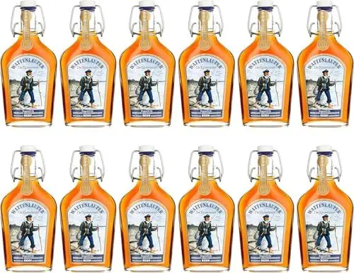 Produktbild: Wattenläuper | Küstenkräuter | 12 x 20ml | Taschenflasche | Kräuter der heimischen Küste | Kräuterlikör aus Schleswig- Holstein | 32 % vol.