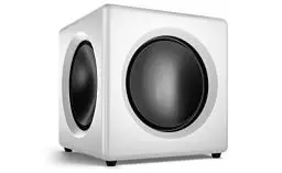 Produktbild: Wavemaster 66401 Fusion - Aktiver Subwoofer (125 Watt) mit eingebautem Class-D-Verstärker, universell einsetzbar - optimiert für 2.0 Lautsprechersysteme Soft Weiß