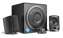 Produktbild: Wavemaster Moody BT 2.1 Lautsprecher System (65 Watt) mit Bluetooth-Streaming Aktiv-Boxen Nutzung für TV/Tablet/Smartphone/PC schwarz (66206) grau