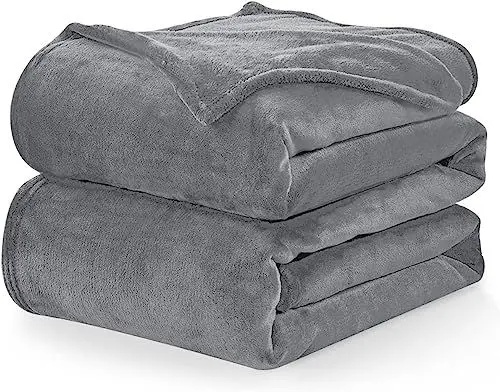 Produktbild: WAVVE Kuscheldecke Flauschig Decke Fleecedecke - Sofadecke 150x200 cm Warm Wohndecke Couchdecke, Grau Decke Weich Sofaüberwurf XL
