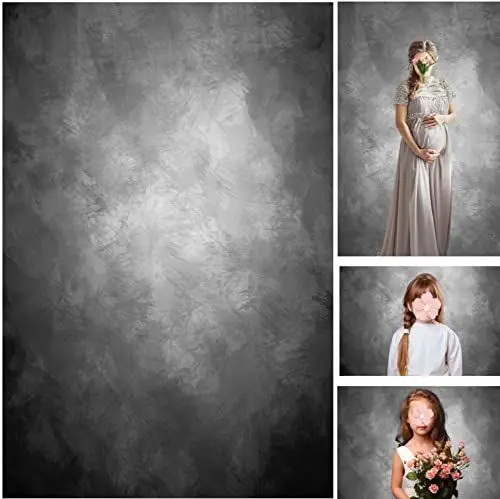 Produktbild: WaW 2x3m Stoff Fotografie Studio Video Hintergrund Farbverlauf Grau, Klassische Fotohintergrund for Kinder, Professionell Porträt, Werbung Photoshooting