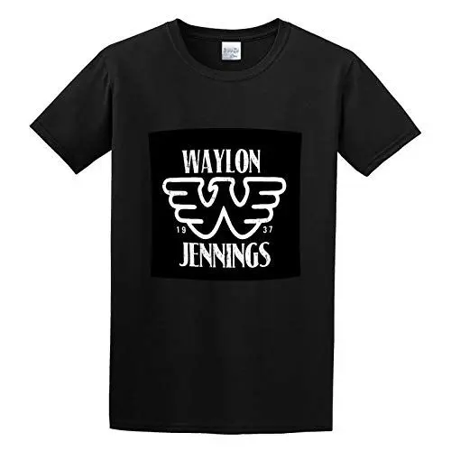 Produktbild: Waylon Jennings Est. 1973 Men T-Shirt Graphic Mens Cotton Casual Black Tee Shirt XXL