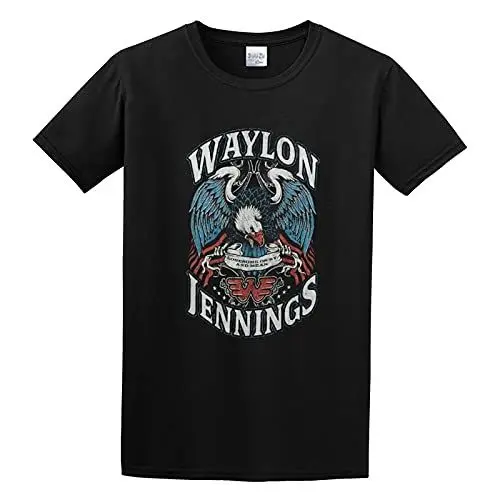 Produktbild: Waylon Jennings Lonesome T-Shirt Funny Shirt Graphic Mens Tee Black 3XL