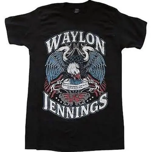 Produktbild: Waylon Jennings Men's Lonesome T Shirt Black L