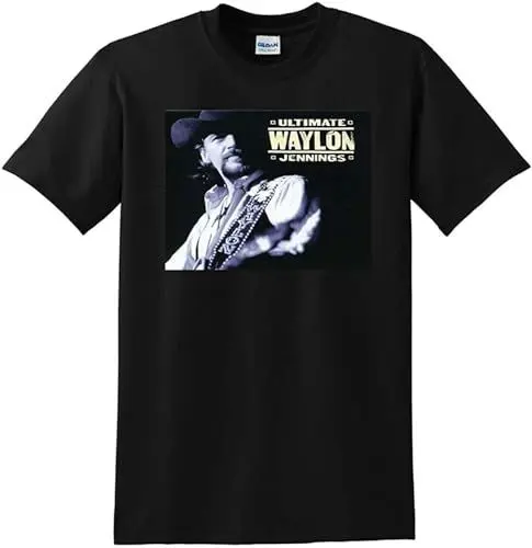 Produktbild: Waylon Jennings T-Shirt Ultimate Waylon Jennings Small Medium Large XL Casual Round Neck T Shirt Black M