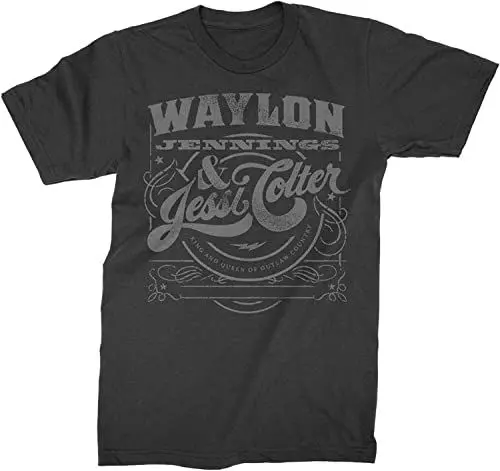 Produktbild: Waylon Jennings & Jessi Men's King & Queen T Shirt Black T-Shirts & Hemden(Medium)