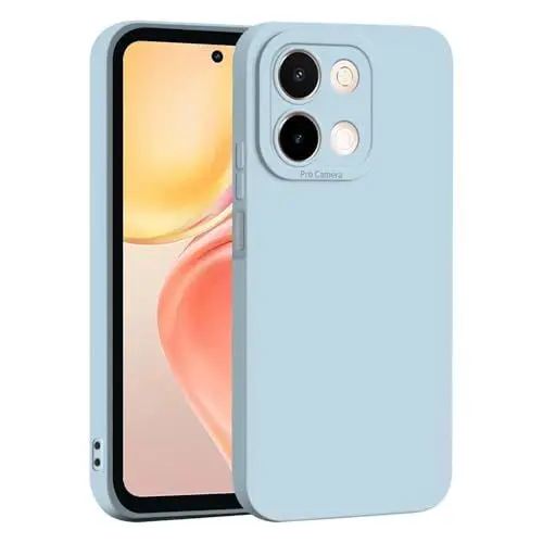 Produktbild: WBWONE Hülle für VIVO Y28 4G Case, Silikon Handyhülle Ultra Dünn Weiche TPU Kamera Alles Inklusive Stoßfest Schutzhülle Cover - Hellblau