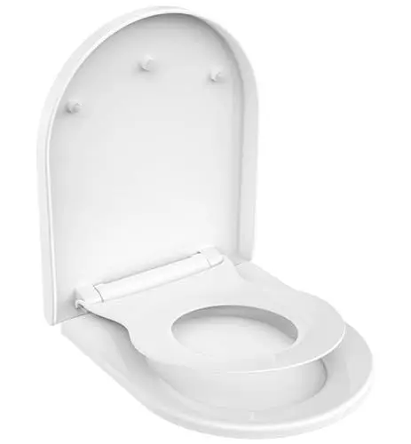 Produktbild: WC Sitz family, MUJIUSHI Familien Toilettendeckel mit Abnehmbarer Kindersitz, Absenkautomatik,Verstellbares Scharnier, Quick-Release-Funcktion/D/U-Form PP Kinder und Erwachsene Klobrille