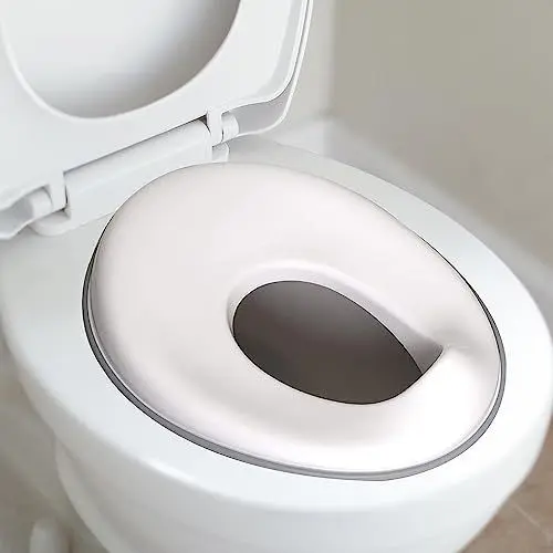 Produktbild: wc sitz kinder,aufsatz toilette kleinkind, Baby Sitz Anti-Rutsch Polster Kloaufsatz,WC Kindersitz Kloaufsatz passend für alle WC Brillen,frei von Schadstoffen und kindgerecht, Grau