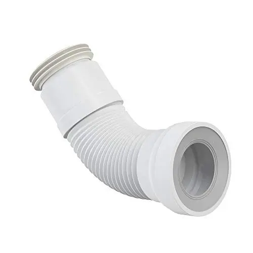 Produktbild: WC-Anschluß Abfluß weiß weiss WC-Abfluß Länge von 280 bis 550 mm flexibel Anschlussdurchmesser 80/110×100/120 mm