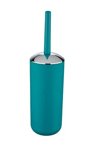 Produktbild: WENKO WC-Garnitur Mod. Brasil, hochwertiger Bürstenhalter mit mattierter Oberfläche aus bruchsicherem Kunststoff, BPA-frei, ideal für Bad & Gäste WC, inklusive Toilettenbürste, Ø 10 x 37 cm, Petrol