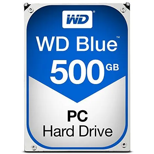 Produktbild: WD Blue 500 GB, 3,5 Zoll (interne HDD, hohe Zuverlässigkeit, SATA 6 Gb/s-Schnittstelle, 64 MB Cache, stoßsicher und WD F.I.T. Lab-zertifizierte Kompatibilität mit vielen Computern)