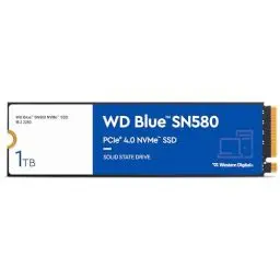 Produktbild: WD Blue SN580 NVMe SSD 1 TB (PCIe Gen4 x4, bis zu 4.150 MB/s Lesen, M.2 2280, nCache 4.0-Technologie) Blau