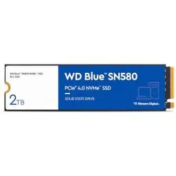 Produktbild: WD Blue SN580 NVMe SSD 2 TB (PCIe Gen4 x4, bis zu 4.150 MB/s Lesen, M.2 2280, nCache 4.0-Technologie) Blau