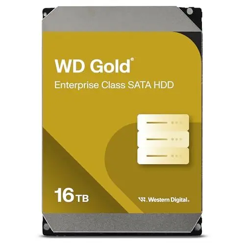 Produktbild: WD Gold™ 16 TB Interne Festplatte 8.9 cm HDD (3.5 Zoll) SATA III, Enterprise HDD, Gold