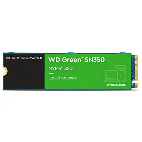 Produktbild: WD Green™ SN350 NVMe SSD Festplatte 1 TB, M.2 2280 (Schnelle NVMe™-Leistung von bis zu 2.400 MB/s, stoßsicher bei Erschütterungen und Stürzen, ideal für Computer mit einem NVMe™-Steckplatz)