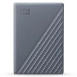Produktbild: WD My Passport-Festplatte, funktioniert mit USB-C 4 TB (Mobile Festplatte, Passwortschutz, Backup-Software, USB 3.2 Gen 1, 3 Jahre Garantie) Siliziumgrau