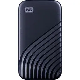 Produktbild: WD My Passport SSD 2 TB mobiler SSD Speicher (NVMe-Technologie, USB-C und USB 3.2 Gen-2 kompatibel, Lesen 1050 MB/s, Schreiben 1000 MB/s) Mitternachtsblau, Festkörper-Laufwerk