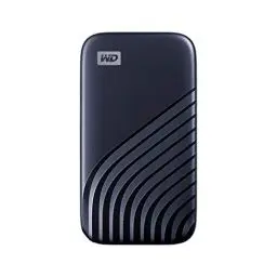 Produktbild: WD My Passport SSD 500 GB mobiler SSD Speicher (NVMe-Technologie, USB-C und USB 3.2 Gen-2 kompatibel, Lesen 1050 MB/s, Schreiben 1000 MB/s) Mitternachtsblau