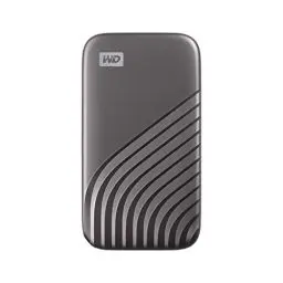 Produktbild: WD My Passport SSD 500 GB mobiler SSD Speicher (NVMe-Technologie, USB-C und USB 3.2 Gen-2 kompatibel, Lesen 1050 MB/s, Schreiben 1000 MB/s) Space-Grau